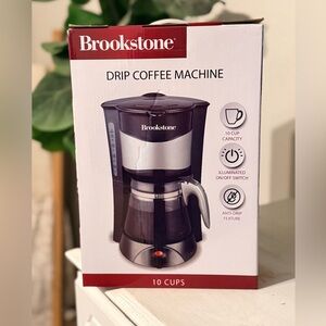 Brookstone Black and Silver Drip Coffee Machine